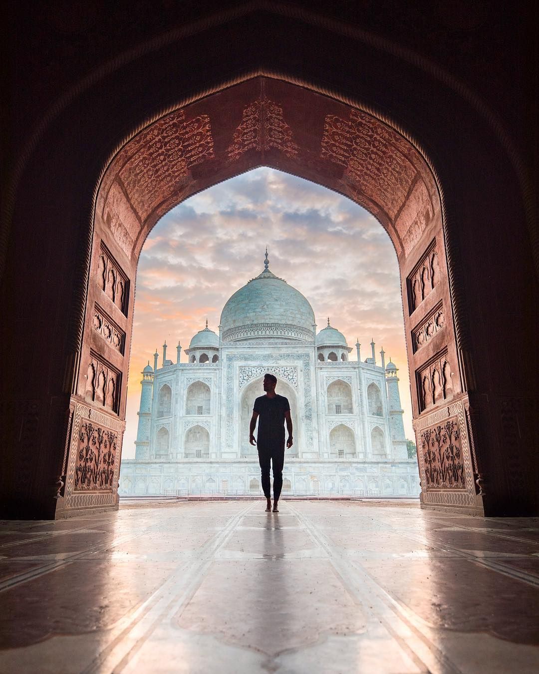 After pose in front of the Taj Mahal